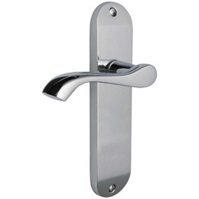 174mm Vision Corvus Contemporary Lever Latch Handles - Polished Chrome