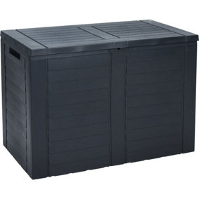 175L Outdoor Garden Cushion Storage Box Chest in Black