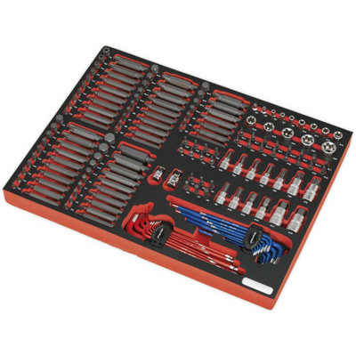 177-Piece Premium Bit and Socket Set with Secure Tool Tray for Professionals