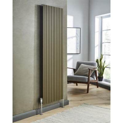 1775mm (H) x 479mm (W) - Bronze Double Panel Vertical Aluminium ...