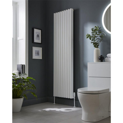 1775mm (H) x 600mm (W) - White Vertical Aluminum Radiator (Oslo) - (1.77m x 0.6m) - Depth 86mm