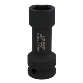 17mm 1/2" Drive Deep Strut Socket for Unistrut Type Channel 72mm Long