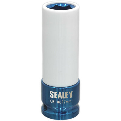 17mm Alloy Wheel Impact Socket for 1/2 Inch Drive - Protect Your Rims with Our Premium Sleeved Socket