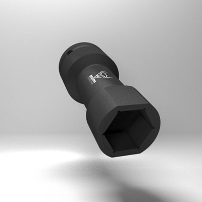 17mm Impact Socket For Unistrut Channel - Thin Profile Shaped Design To fit In To Channel Section 1/2" Square Drive Metric Socket
