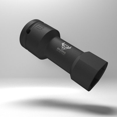 17mm Impact Socket For Unistrut Channel - Thin Profile Shaped Design To fit In To Channel Section 1/2" Square Drive Metric Socket