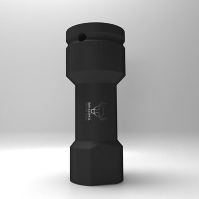 17mm Impact Socket For Unistrut Channel - Thin Profile Shaped Design To fit In To Channel Section 1/2" Square Drive Metric Socket