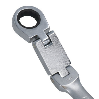 17mm Metric Double Jointed Flexi Ratchet Combination Spanner Wrench 72 Teeth