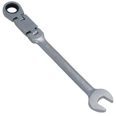 17mm Metric Double Jointed Flexi Ratchet Combination Spanner Wrench 72 Teeth