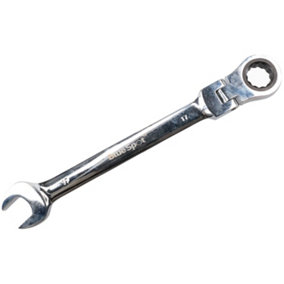 17mm Metric Flexible Flexi Head Ratchet Combination Spanner Wrench 72 Teeth