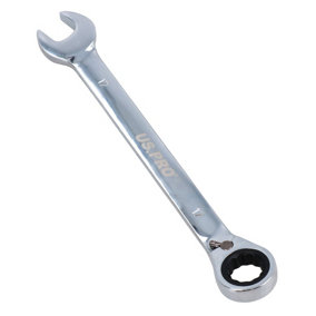 17mm Reversible Cranked Offset Ratchet Combination Spanner Wrench 72 Teeth