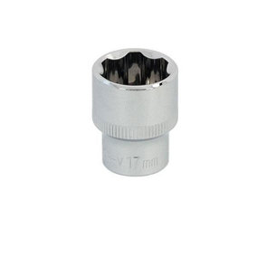 17mm Super Lock 6 Point Socket - 3/8" Drive - Chrome Vanadium (Neilsen CT5016)