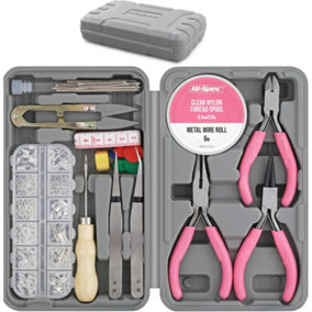 17Pc Jewellery Making Tool Kit for Bracelet, Necklace, Earring 600PC Finding Set