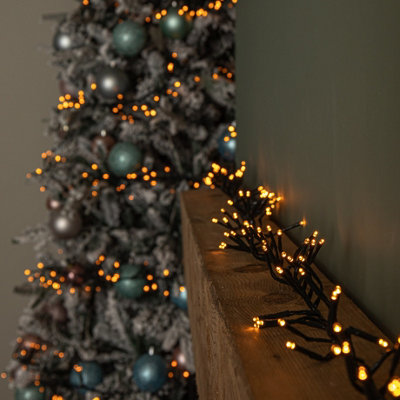 18.5m 1440 LED Christmas Cluster Multi-Action String Lights with Timer ...