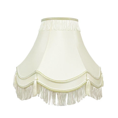 18" Double Scallop Cream Lampshade Classic Pleated Light Shade for Ceiling, Table & Floor Lamps