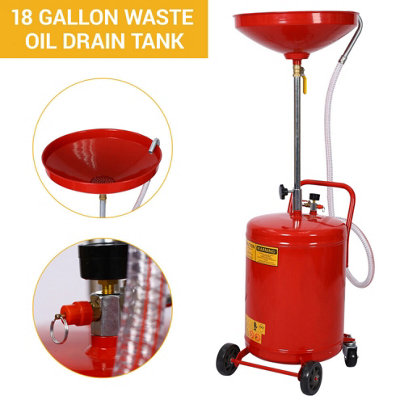 18 Gallon Waste Oil Drain Tank Air Operated Drainer Fuel Change