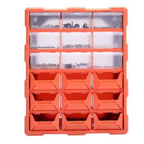 18 Grids Multi Drawer Parts Storage Cabinet Tool Organizer