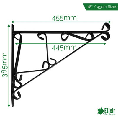 18 INCH Hanging Basket Mounting Brackets x 10
