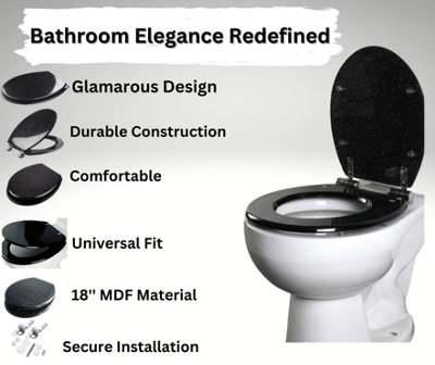 18 INCH MDF Universal Oval Toilet Seat - 3