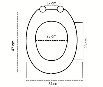 18 INCH MDF Universal Oval Toilet Seat - 4