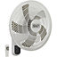 18 Inch Wall Mounted Fan - 3 Speed Settings - Remote Control - Tilt & Swivel