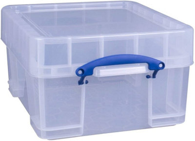 18 LITRE EXTRA CLEAR BOX 485mm x 385mm x 205mm Clear plastic storage box