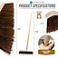 18" Outdoor Broom Heavy Duty Stiff Yard Brush and Handle