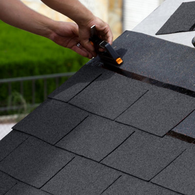 18 Pcs 3 Tab Rectangular Asphalt Shingles Durable Roofing Tiles for Homes & Sheds
