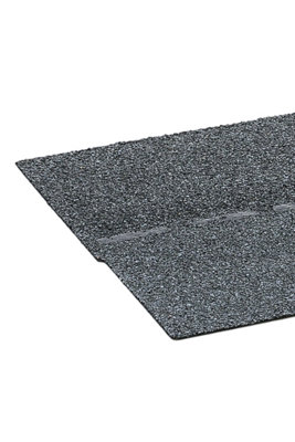 18 Pcs Asphalt Roof Shingle Bitumen Shed Roof Tiles 2.6 m² ,Rectangular, Grey