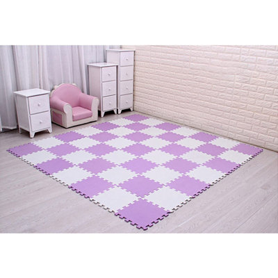18 Pcs Soft EVA Foam Gym Garage Playroom Kid Floor Play Mat Tile yoga exercise
