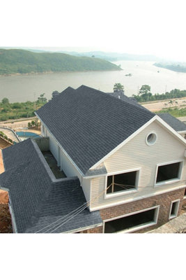 18-Piece Grey Rectangular Asphalt Roof Shingles, Bitumen Shed Tiles