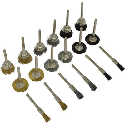 18 Piece Rotary Tool Brush Set for Cleaning and Polishing