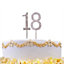 18  Silver Diamond Sparkley CakeTopper Number Year For Birthday Anniversary Party Decorations