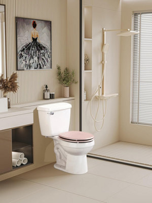 18" Stylish & Durable MDF Glitter Coating Toilet Seat Add a Touch of Glamour to Your Bathroom