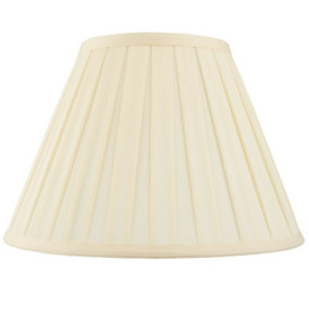18" Tapered Drum Lamp Shade Cream Box Pleated Fabric Cover Classic & Elegant
