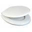 18" White Wooden Universal Bathroom Wc Toilet Seat Inch Easy Fit With Fittings Standard Oval Toilet Seat