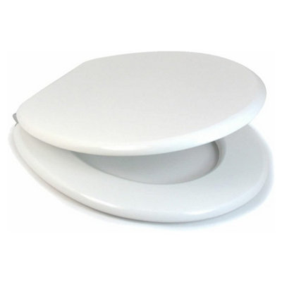 18 White Wooden Universal Bathroom Wc Toilet Seat Inch Easy Fit With Fittings Standard Oval Toilet Seat~5056316718899 01c MP?$MOB PREV$&$width=768&$height=768
