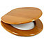 18" Wooden Universal Bathroom Wc Toilet Seat Easy Fit Antique Pine