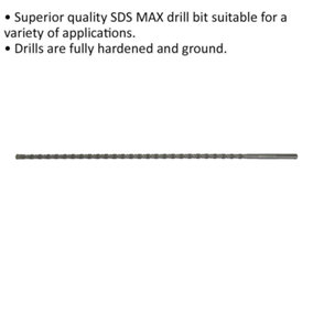 18 x 940mm SDS Max Drill Bit - Fully Hardened & Ground - Masonry Drilling