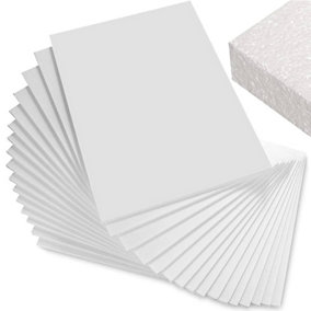 18 x White Rigid Polystyrene Foam Sheets 600x400x25mm Thick EPS70 SDN Slab Insulation Boards