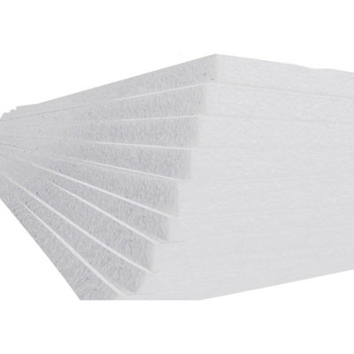 18 x White Rigid Polystyrene Foam Sheets 600x400x25mm Thick EPS70 SDN Slab Insulation Boards - 3