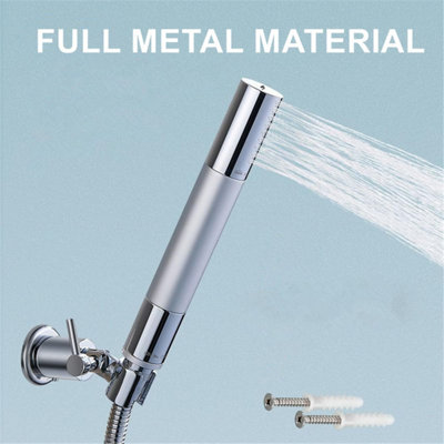 180 Adjustable Shower Rod Bracket with Handle, Wall Mounted, Handheld ...