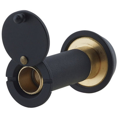180 Degree Door Viewers for 35-55mm Doors with Intumescent Feature in Black Finish