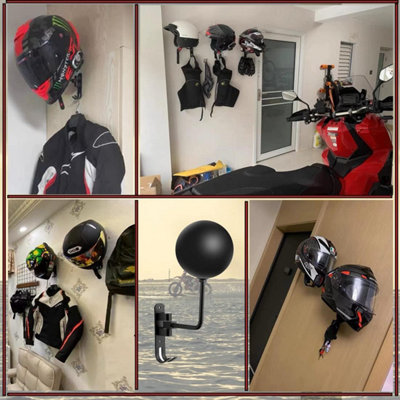 180 degree Motorcycle Helmet Rack, Rotating Metal Helmet Holder Wall ...