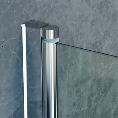 180 Degree Rotation Over Bath Shower Screen, 80cm W x 140cm H