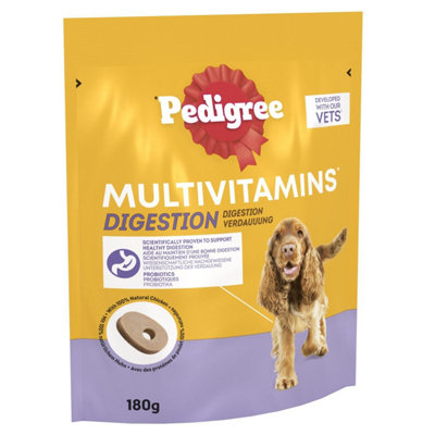 180 Pedigree Multivitamins Digestion Soft Dog Chews Dog Treats (6 x 180g)