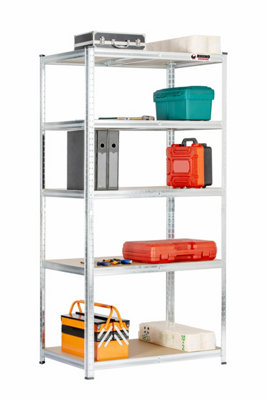 5 Tier Blue Metal Garage Shelving Unit 1000kg 180x120x60cm