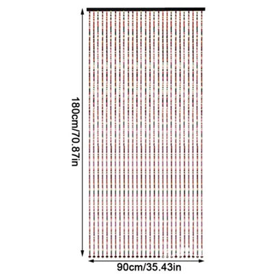 180 X 90cm Wooden Beaded Door Curtain Summer Blind Fly Mosquito Screen
