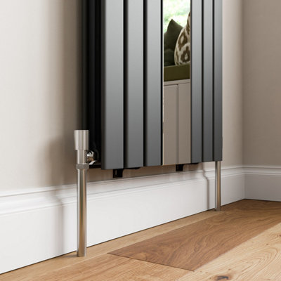 1800 x 600mm Double Flat Panel Vertical Mirror Radiator Rad Modern ...