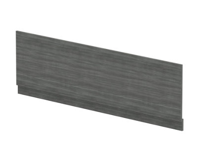 1800mm Bath MFC Front Panel & Plinth - Woodgrain Anthracite