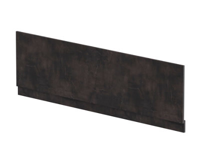 1800mm Edge/Power Straight Front Bath Panel & Plinth - Textured Matt Metallic Slate